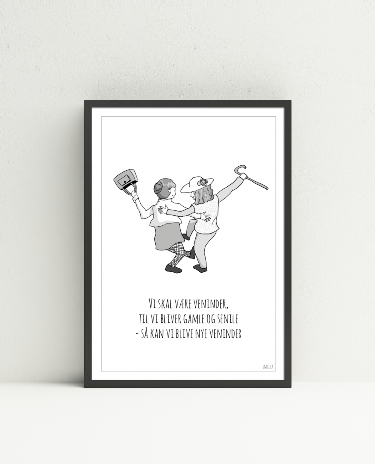 Vi skal være veninder (Tegning) A4 Plakater StiLia ApS